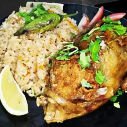حمام مع الأرز و الخضار